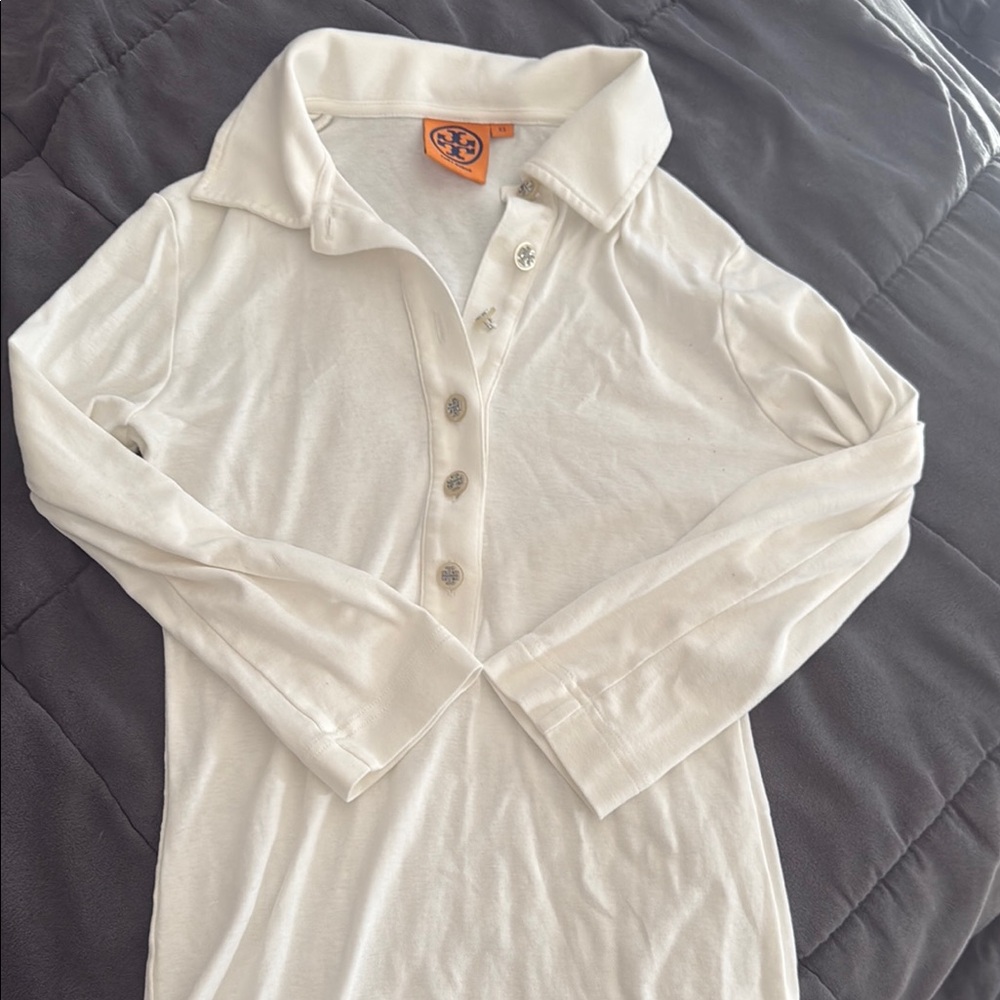 Tory Burch White Button Down Cotton